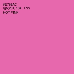 #E768AC - Hot Pink Color Image